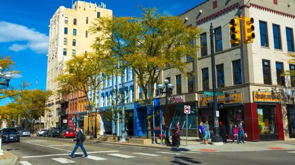 Downtown Ann Arbor near Rutkowski Law Firm